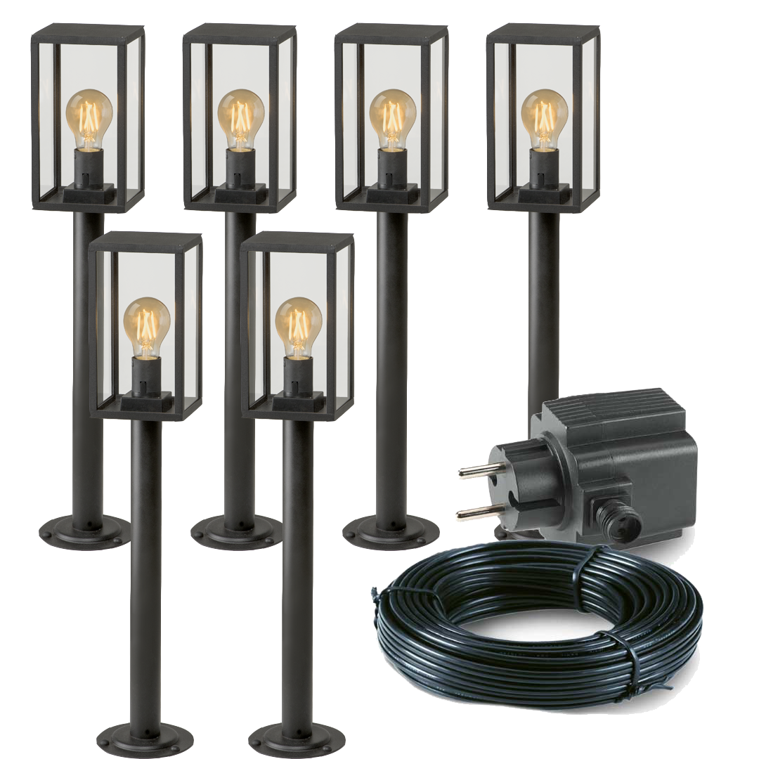 6x LED sokkel tuinlamp - 3,5 Watt - 12V - 68cm - Complete set 6x LED sokkel tuinlamp - 3,5 Watt - 12V - 68cm - Complete set